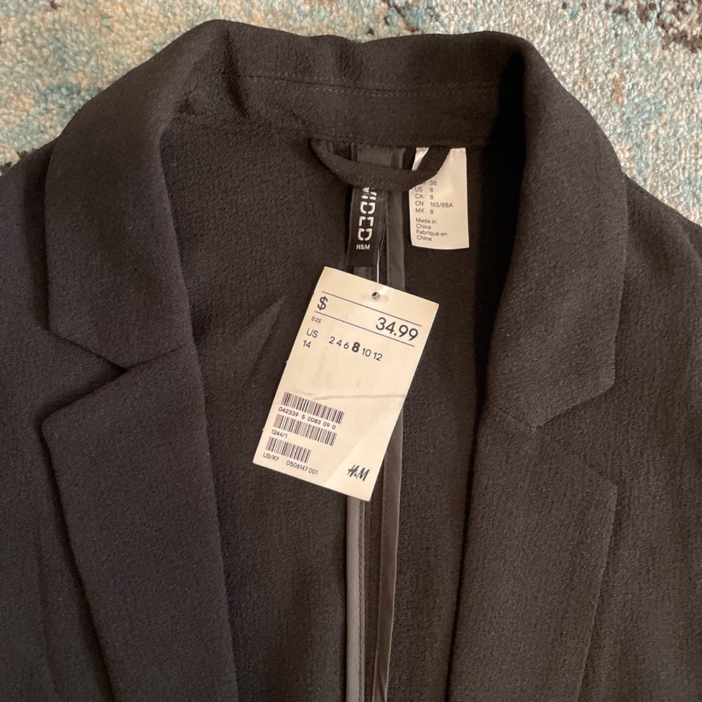 Black H&M blazer, lightweight material for spring/summer
